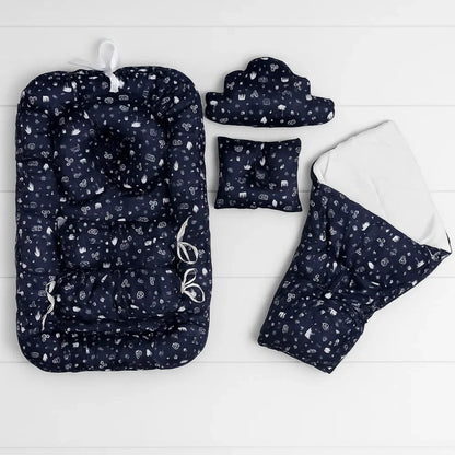 Silk - 7 Pieces - Snuggle Bed - Navy Blue - Crown - 25