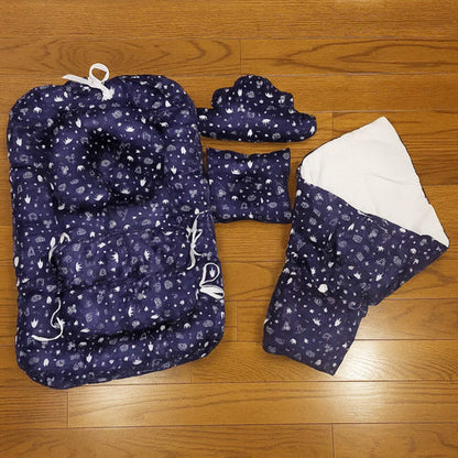 Silk - 7 Pieces - Snuggle Bed - Navy Blue - Crown - 25